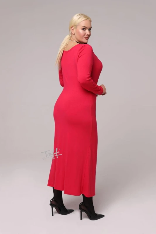 TAFFI sukienka BARDOT malina