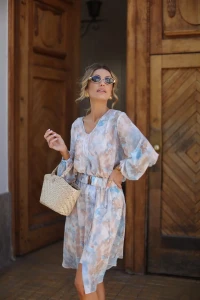 CARMEL sukienka SALY niebieska