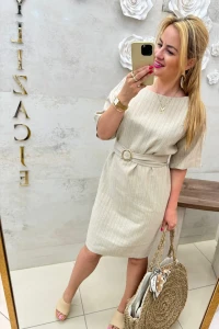 CARMEL sukienka lniana SEVILLA paski