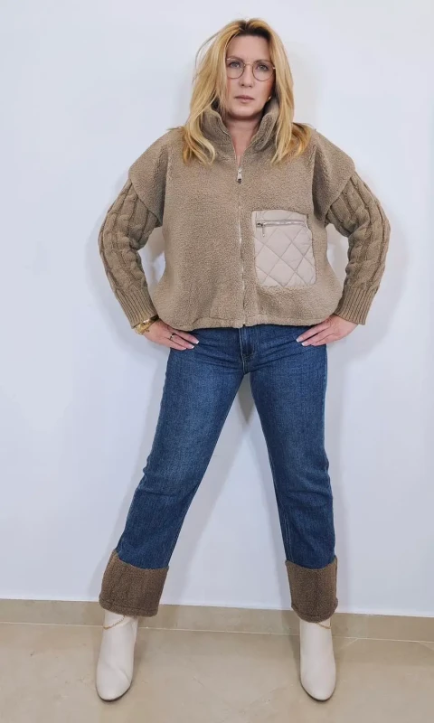 Spodnie jeansowe BOHO baranek