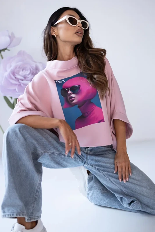 MISS CITY OFFICIAL Bluzka Kimono Pinks (różowa)