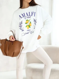 Lara Fashion Bluza bawełniana Amalfi (biała)