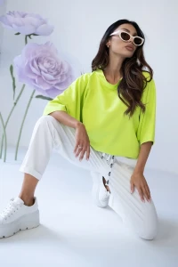 MISS CITY OFFICIAL T-shirt Kimono (jasno zielony)