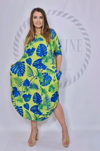 SASHA FERRANO sukienka jajko MONSTERA (limonka)