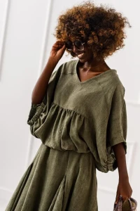 Miss City – Komplet SUR z bawełny (khaki)