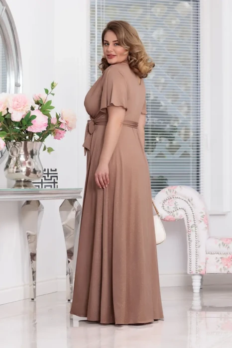 ELIZABETH Sukienka Bella brokat (cappucino)