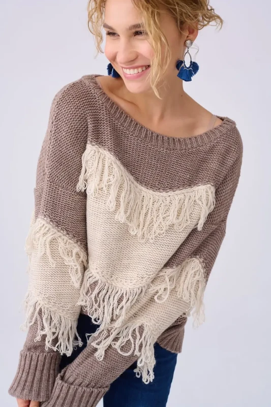 BLUE SHADOW Sweter damski Blansz (cappucino)