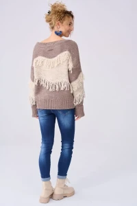 BLUE SHADOW Sweter damski Blansz (cappucino)