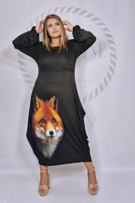 ISCRA Sukienka wiskozowa Fox (czekolada)