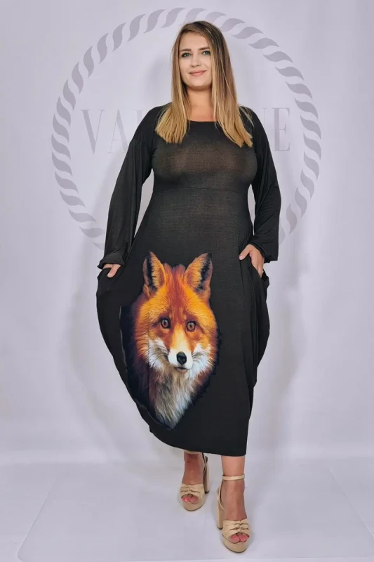 ISCRA Sukienka wiskozowa Fox (czekolada)