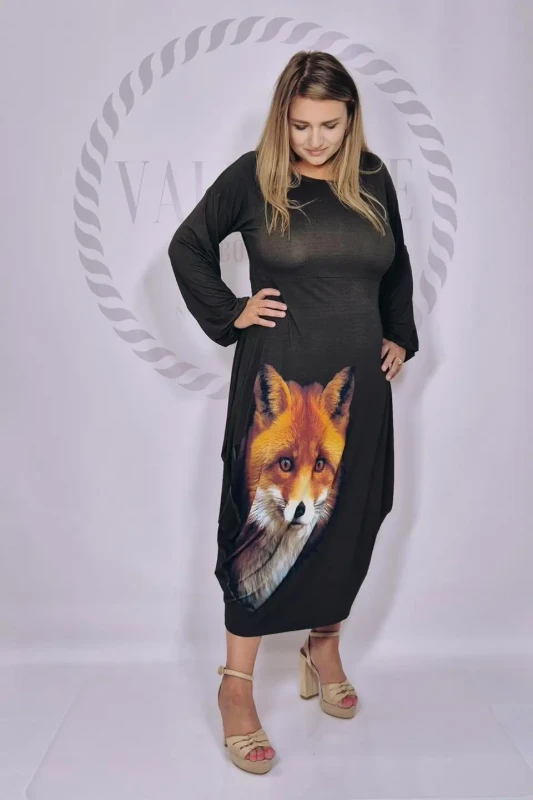 ISCRA Sukienka wiskozowa Fox (czekolada)