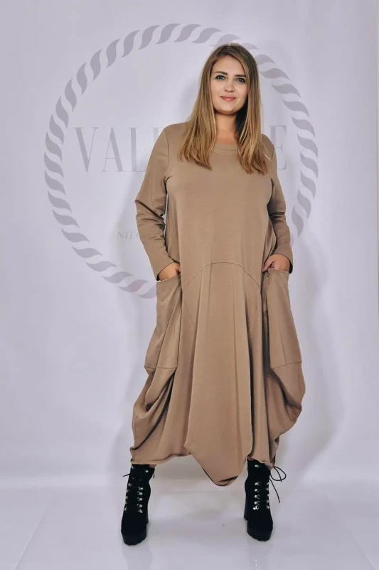 SASHA FERRANO Sukienka Beta (fango)