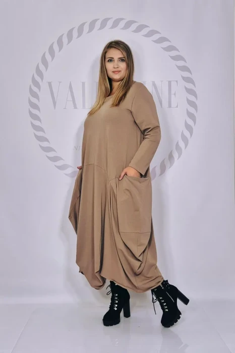 SASHA FERRANO Sukienka Beta (fango)