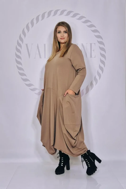 SASHA FERRANO Sukienka Beta (fango)