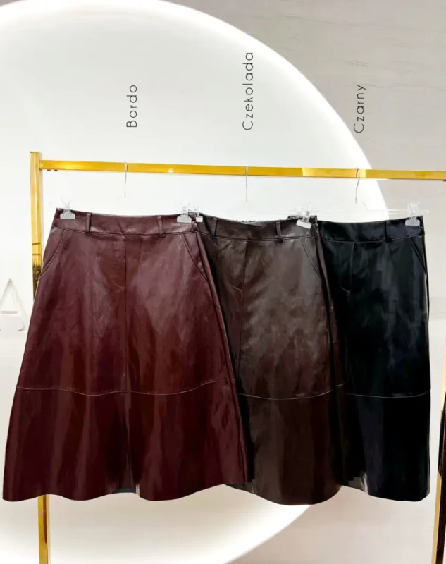 CARMEL Spódniczka GLOSSMIDY (bordo)