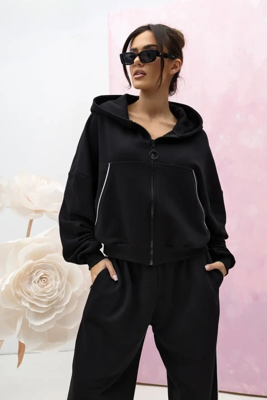 Lara Dres damski bawełniany (czarny)