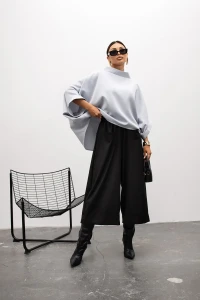 MISS CITY OFFICIAL Bluzka Kimono (jasny szary)