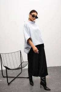 MISS CITY OFFICIAL Bluzka Kimono (jasny szary)