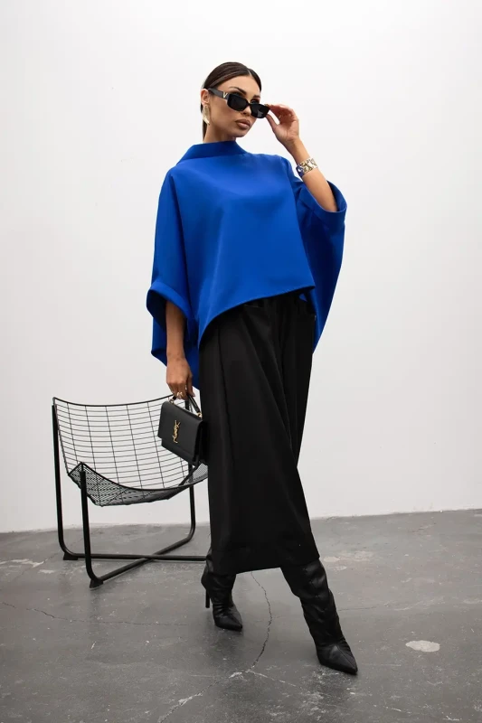 MISS CITY OFFICIAL Bluzka Kimono (niebieski)
