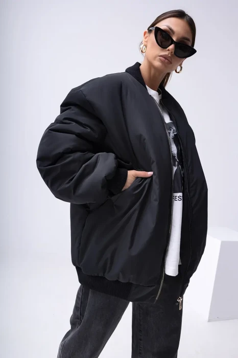 MISS CITY OFFICIAL Kurtka Bombers (czarny)