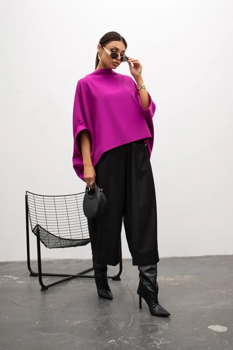 MISS CITY OFFICIAL Bluzka Kimono (fuksja)