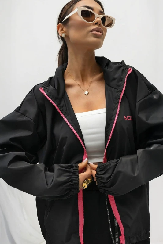MISS CITY OFFICIAL Damska Kurtka Bomber MCO (czarno-różowy)