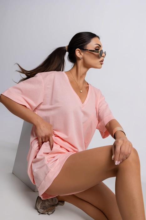 MISS CITY OFFICIAL Damska Bluzka Salty (różowy)