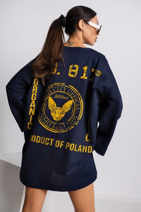 MISS CITY OFFICIAL Damska Bluzka Navy (granat)
