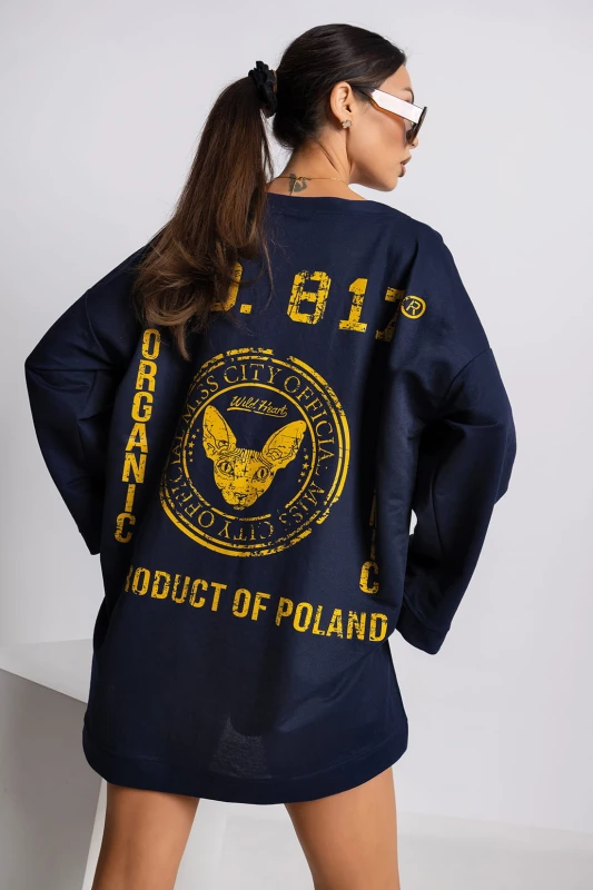 MISS CITY OFFICIAL Damska Bluzka Navy (granat)