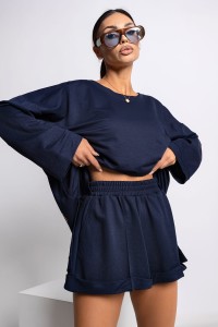 MISS CITY OFFICIAL Damska Bluzka Navy (granat)