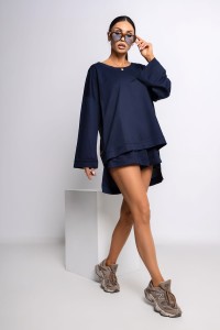 MISS CITY OFFICIAL Damska Bluzka Navy (granat)