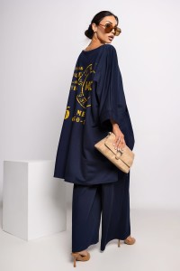 MISS CITY OFFICIAL Damskie Spodnie Locked (granat)