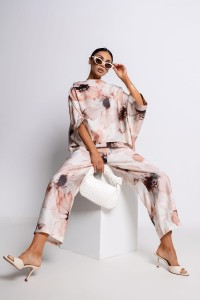 MISS CITY OFFICIAL Damska Bluzka Kimono Orchid (pudrowy róż)