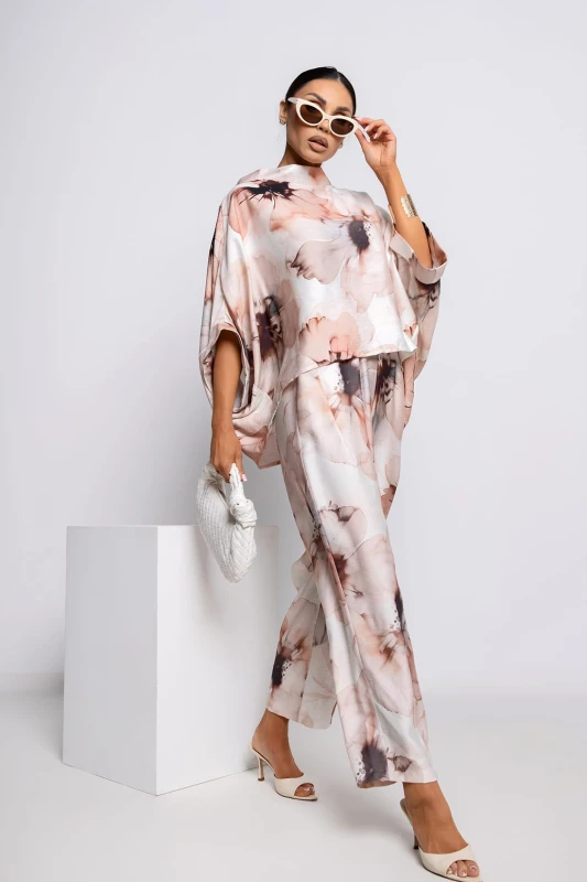 MISS CITY OFFICIAL Damska Bluzka Kimono Orchid (pudrowy róż)