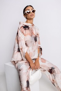 MISS CITY OFFICIAL Damska Bluzka Kimono Orchid (pudrowy róż)