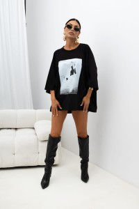 MISS CITY OFFICIAL Damski T-shirt Stillness (czarny)