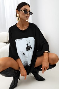 MISS CITY OFFICIAL Damski T-shirt Stillness (czarny)