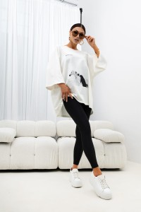 MISS CITY OFFICIAL Damski T-shirt Saddle Mood (biały)
