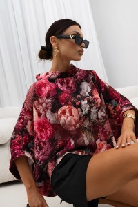 MISS CITY OFFICIAL Damska Bluzka Kimono Peony (ciemny róż)