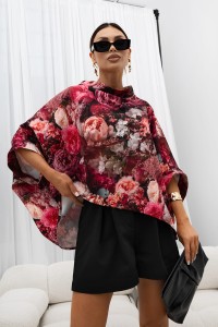 MISS CITY OFFICIAL Damska Bluzka Kimono Peony (ciemny róż)