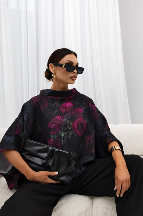 MISS CITY OFFICIAL Damska Bluzka Kimono Rose (fuksja)