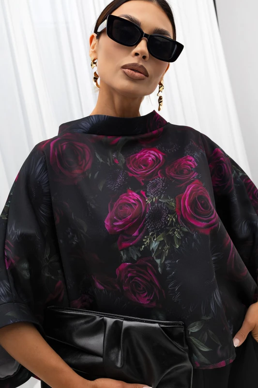 MISS CITY OFFICIAL Damska Bluzka Kimono Rose (fuksja)