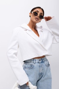 MISS CITY OFFICIAL Damski żakiet SKY CHIC - Biały