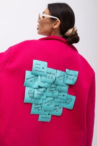 MISS CITY OFFICIAL Damska marynarka EDITORIAL (Polish Quotes) - fuksja
